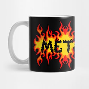 Flames Metal Heavy Rock and Roll Mug